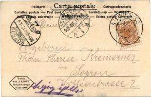 1905 Wien, Vienna, Bécs I. Maria Theresien Platz, Brunnergruppe / fountain. Verlag v. J. Löwy Hofpho...