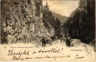 1899 Weizklamm (Steiermark), road. Deutschs Postkartenverlag 916. (EK)