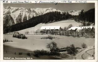 1935 Semmering, Hotel Orthof in winter
