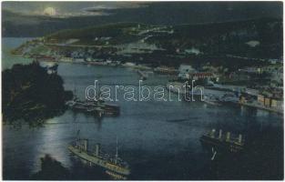Villefranche-sur-Mer, LEscadre / French squadron at night
