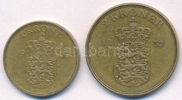 Dánia 1948. 1K "IX. Frigyes" Al-Br + 1952. 2K "IX. Frigyes" Al-Br T:2,2-
Denmar...