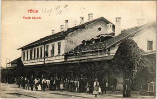 1909 Tövis, Teius; vasútállomás. Szigeti kiadása / railway station