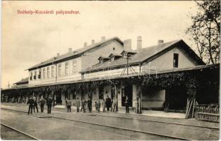 Székelykocsárd, Kocsárd, Lunca Muresului; vasútállomás. Szigeti kiadása / railway station (EK)