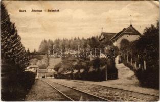 1924 Tusnádfürdő, Baia Tusnad; vasútállomás. Andrásofszky kiadása / Gara / railway station (EK)