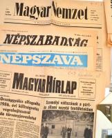 cca 1987 Vegyes újság, irat, fotó és papírrégiség tétel, feltehetően dr. Ábrahám Kálmán (1931-1997) ...
