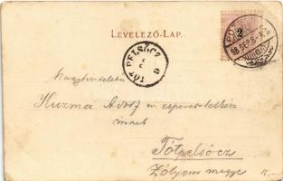 1898 Pozsony, Pressburg, Bratislava; Duna kőpart, rakpart, vár, templom. Schmidt Edgar kiadása / Don...