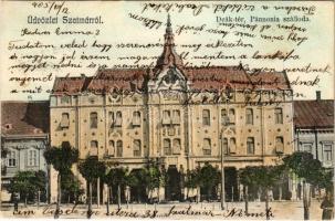 1905 Szatmárnémeti, Szatmár, Satu Mare; Deák tér, Pannónia szálloda, üzletek / square, hotel, shops