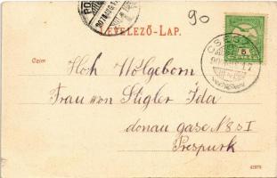 1907 Cseszte, Schattmannsdorf, Castá; A temető kápolna, templom belső. Horovitz Adolf kiadása / ceme...