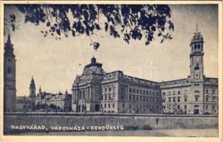 1940 Nagyvárad, Oradea; Városháza, rendőrség / town hall, police station