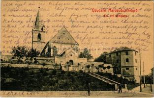 1907 Marosvásárhely, Targu Mures; Református templom. W.L. (?) No. 38. / Calvinist church