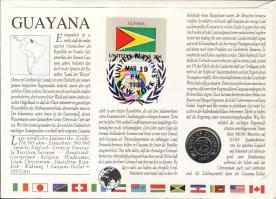 Guyana 1989. 25c érmés, bélyeges borítékon T:1