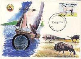 Mozambik 1986. 20M érmés, bélyeges borítékon T:1