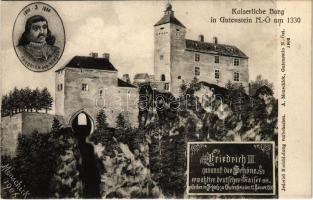 1906 Gutenstein, Kaiserliche Burg um 1330, Friedrich der Schöne / castle, Frederick the Fair