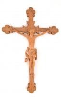 Fából faragott feszület, h. 60 cm
