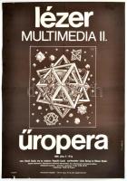 1980 Űropera plakát, hajtásokkal, szakadásokkal, 67,5x48 cm