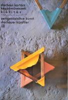 1989 Pócs Péter (1950-): Dachaui Kortárs Képzőművészeti Kiállítás plakát, hajtásokkal, szakadásokkal, 98x67,5 cm