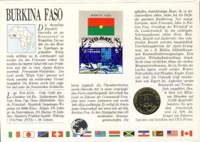Nyugat-Afrikai Államok/Burkina Faso 1990. 10F érmés, bélyeges borítékon T:1