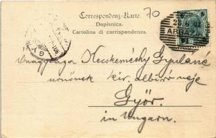 1901 Abbazia, Opatija; K. K. Officiers-Kurhaus u. Lawn-Tennis-Plätze, Gasthof Slatina Hotel Pension ...