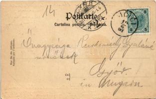 1901 Veprinac, Apriano, Veprinaz (Abbazia, Opatija); templom, utca. C. Ledermann jr. 1430. / church,...