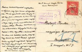 1917 Glina, Filipoviceva ulica, Hrvatski dom / utca, szálloda, Horvát népház. Ivan Rechnitzer kiadás...