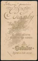 1894 Tolnay postás Győrött, Brodszky keményhátú fotója, hátoldalon feliratozva, helytörténeti emlék,...