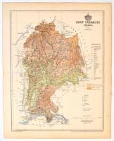 1894 Hont vármegye térképe,1:368.000, tervezte: Gönczy Pál, Pallas Nagy Lexikona, Bp., Posner, 29x23,5 cm