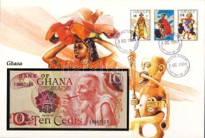 Ghana 1978. 10C dekoratív, bankjegyes, bélyeges borítékon T:I