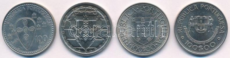 Portugália 1985-1989. 100E (4xklf) Cu-Ni T:1-,2
Portugal 1985-1989. 100 Escudos (4xdiff) Cu-Ni C:AU...