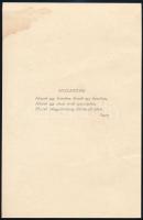 cca 1925 Magyar igazság - irredenta nyomtatvány, Biczó András grafikája, hátoldalon a "Hiszek e...