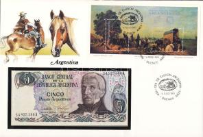 Argentína 1984. 5P dekoratív, bankjegyes, bélyeges borítékon T:I