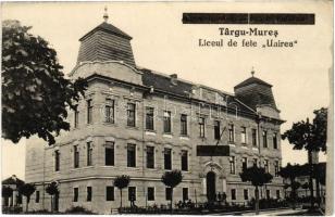 Marosvásárhely, Targu Mures; Liceul de fete "Unirea" / Polgári fiúiskola. Tükör nyomda kiadása / boys' school (EK)