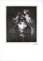 Szász Endre (1926-2003): Női arckép. Ofszetnyomat, papír, jelzett a nyomaton és Szász Endre sajátkez...