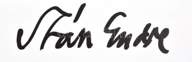 Szász Endre (1926-2003): Női arckép. Ofszetnyomat, papír, jelzett a nyomaton és Szász Endre sajátkez...