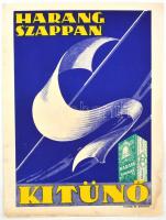 Kitűnő Harang szappan, plakát, Piatnik Rt. Budapest, restaurált, 30,5×22,5 cm