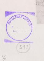 Boldizsár István (1897-1984): Kiránduló. Rézkarc, papír, jelzett a karcon, hátoldalán hagyatéki pecs...