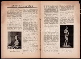 1928 A Műgyűjtő. Művészeti, műkereskedelmi folyóirat 1928 2-4. számai. Szerk.: Szilárd Vilmos. Diene...
