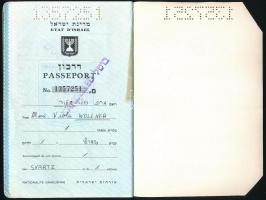 1979 Izraeli útlevél, román bejegyzéssel / Israeli passport
