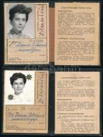 1957-1976 4 db egymást követő vasúti igazolvány egy személy részére