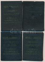 1957-1976 4 db egymást követő vasúti igazolvány egy személy részére