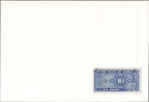 Dél-Korea 1962. 10J dekoratív, bankjegyes, bélyeges borítékon T:I