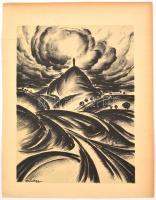 Ruzicskay György (1896-1993): Illusztráció a Szerelemkeresőből. Algrafia, papír, jelzett az algrafiá...