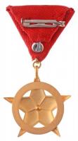 1957. "Vörös Csillag Érdemrend" aranyozott, zománcozott bronz kitüntetés mellszalagon T:1
...