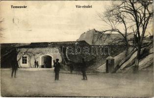 1907 Temesvár, Timisoara; Vár részlet, katonák / castle, K.u.K. soldiers (EB)