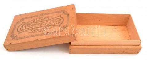 Kugler Henrik Gerbaud fa doboz, 10,5x16x5 cm