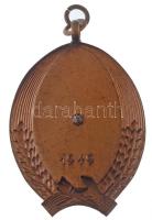 1950. "Magyar Munka Érdemérem" kitüntetés, hátlapján "1949" évszámmal, mellszala...