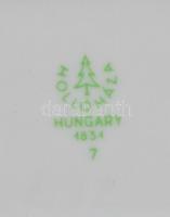 Hollóházi porcelán tálka, Takarékszövetkezet felirattal, matricás, jelzett, kis kopással, 6x22 cm