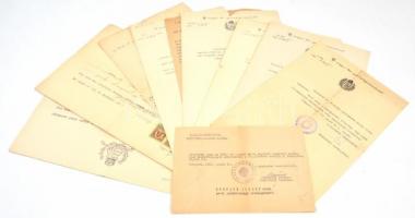 1924-1930 Igazságügyi és telekkönyvi vizsgaoklevelek, kinevezések, 11 db