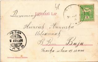 1907 Pilis, látkép a vasút felé, utca, üzlet. Schwartz Sámuel kiadása (fl)