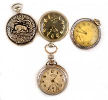 12 darabos régi zsebóragyűjtemény, hozzá készített tárolóval. Mind működőképes