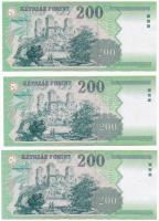 2003. 200Ft "FA" "FB" (3x) T:I